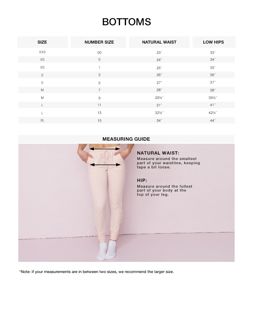Connected Apparel Size Chart